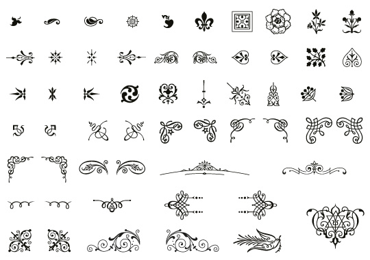 vintage vector ornaments png