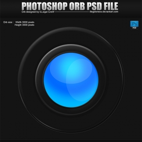 Free PSD blue orb