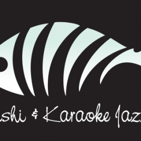 sushi karaoke jazz bar vector logo