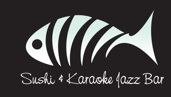 Sushi karaoke jazz bar vector logo