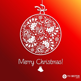 Christmas ball background vector