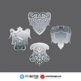 Medieval shields vector