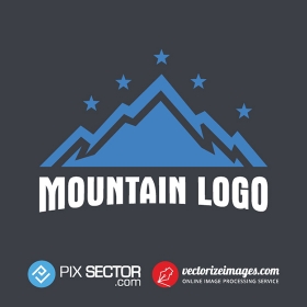 Free mountain logo vector template