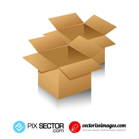 Free package box vector