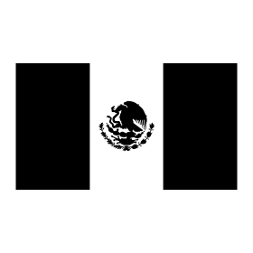 Mexico flag black and white vector