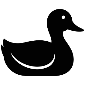 Free black duck icon vector png