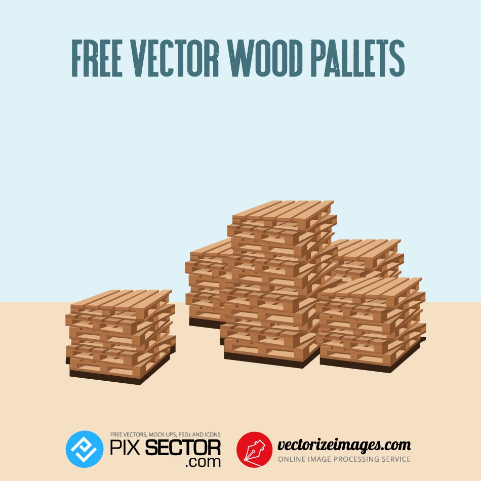 Free vector wood pallets