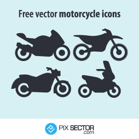 Free vector motorcycle icons