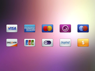 Payment methods icon set