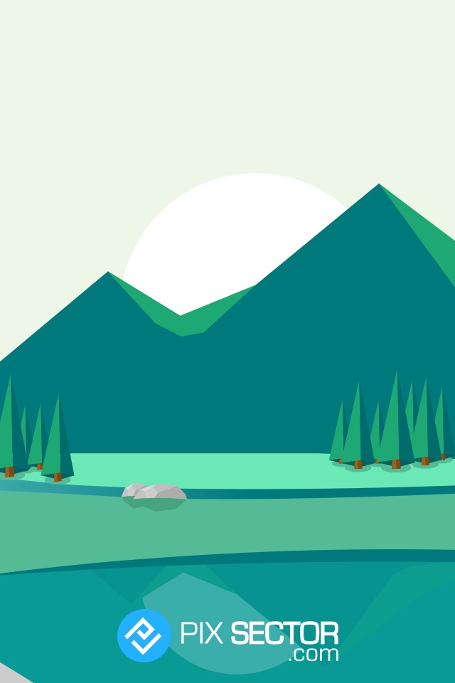 Lake vector illustration
