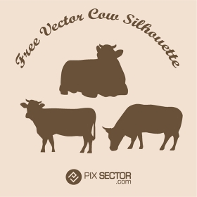 Free vector cow silhouette