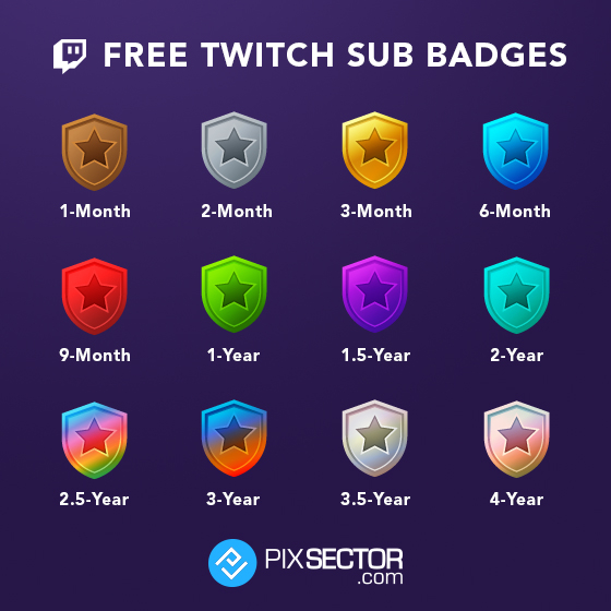 Twitch Badges/ Free Twitch Badges