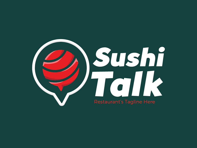 Sushi restaurant vector logo