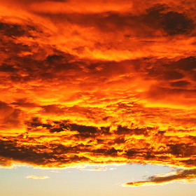 Fiery Sky Sets the Horizon Aflame with Vibrant Hues