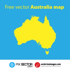 Australia map free vector