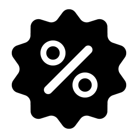 Free discount icon vector png