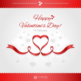 Happy Valentines day card vector template