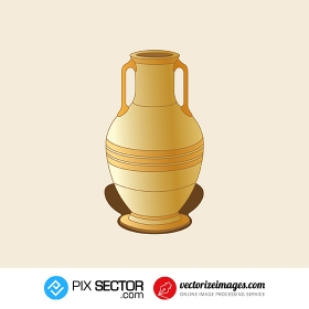 Golden vase vector
