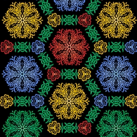 Slavic Traditional Folk ornamental pattern vector