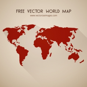 Free vector world map