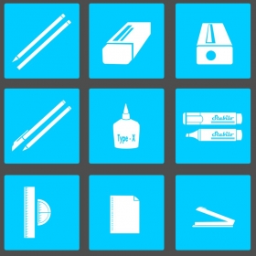 Office And Study Stationary icon pack