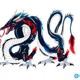 Chinese fantasy dragon free vector