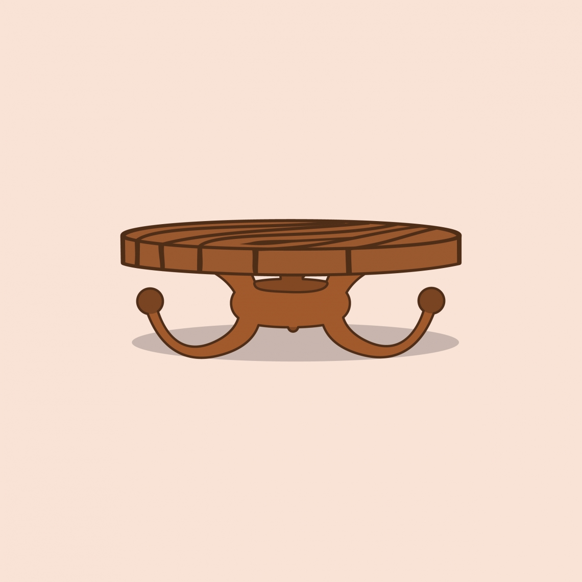 Rounded table vector 