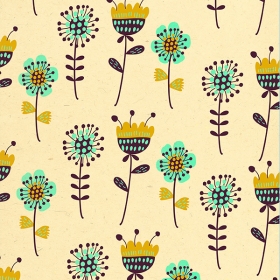 Doodle flowers pattern