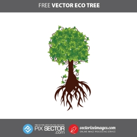 Free vector eco tree illustration