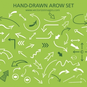 Free vector hand-drawn arrows