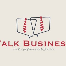 Talk business logo template