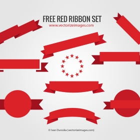 Free red ribbon set