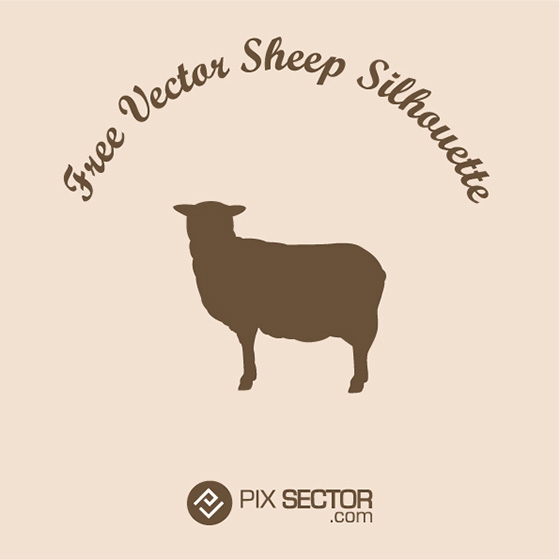 Free vector sheep silhouette