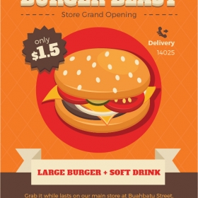 Free Burger Flyer