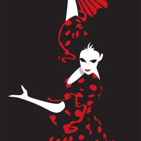 Flamenco dancer vector