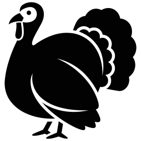Free black turkey icon vector png