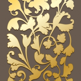 Gold floral pattern free vector
