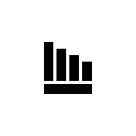 Black bar graph icon png vector