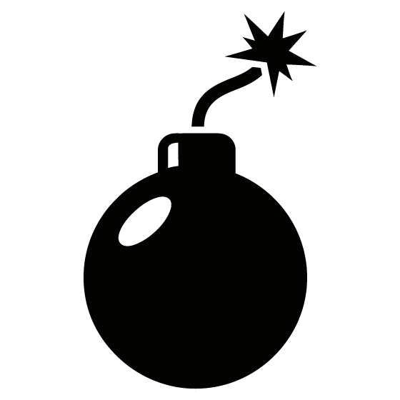 Free black bomb icon vector png