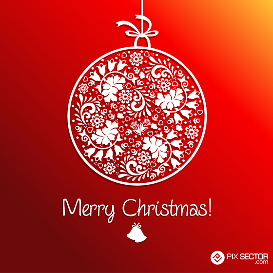 Christmas Ball Background Vector