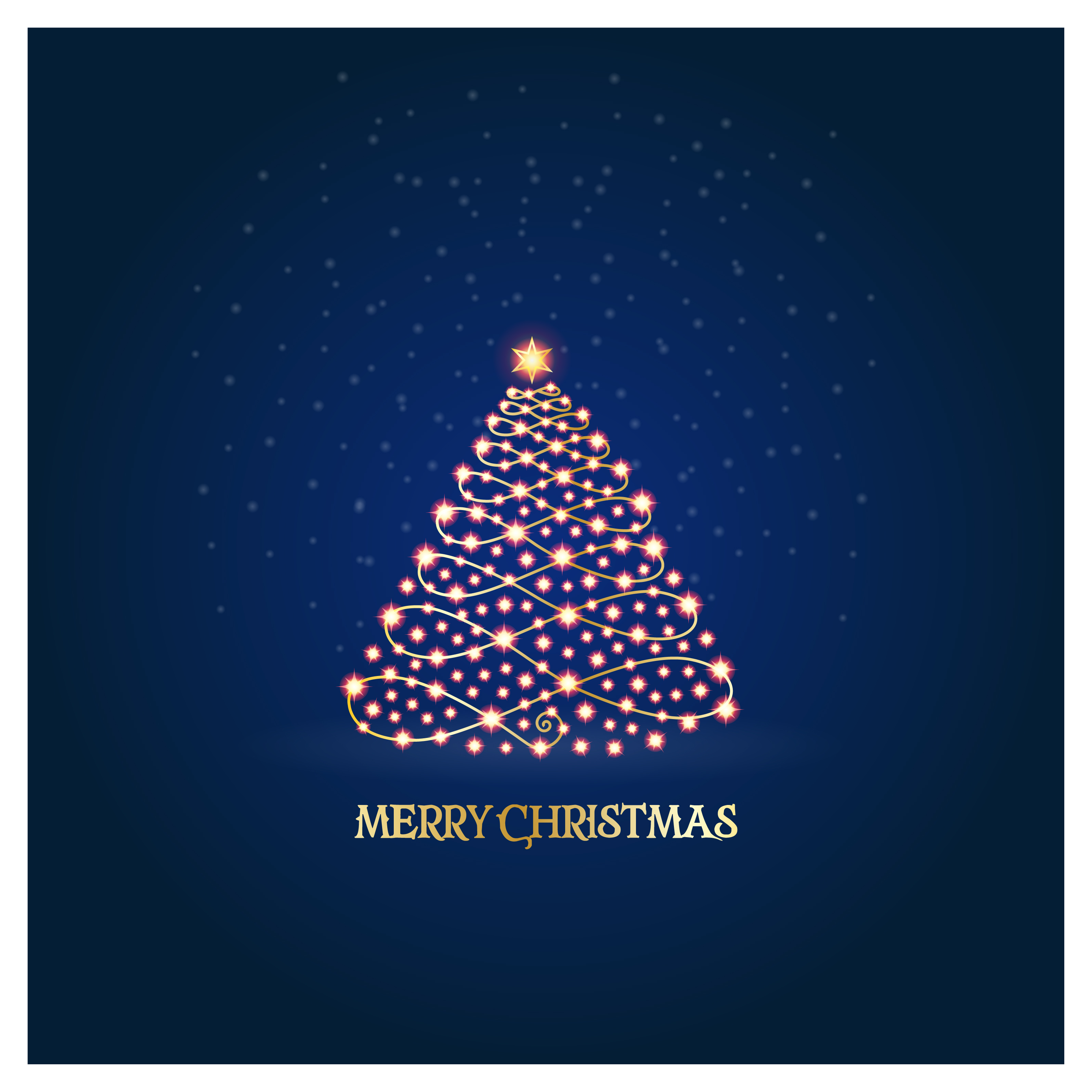 Christmas Tree Vector Background