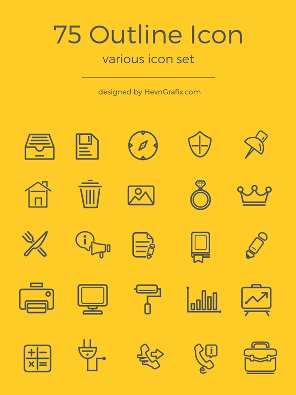 Clean Minimalistic Icon Set