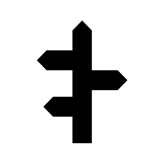 Crossroad Sign Icon Png Vector