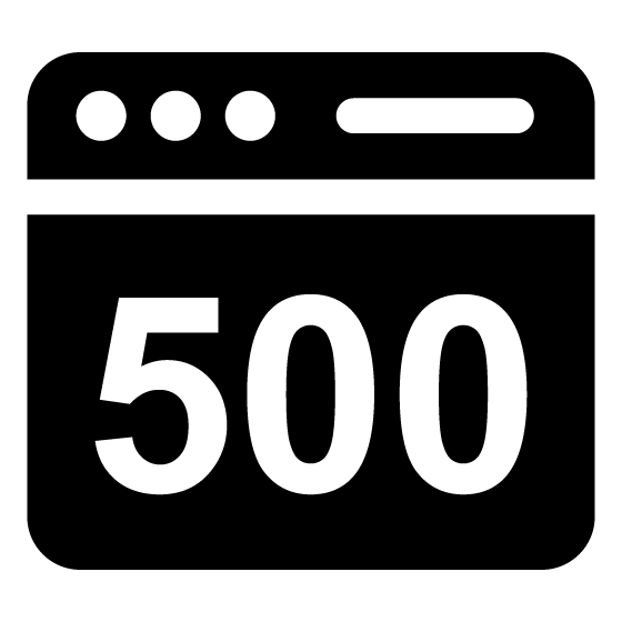 Free 500 Error Page Icon Vector Png