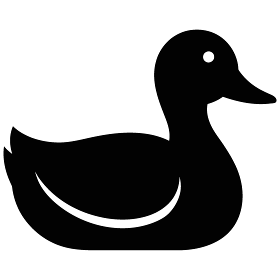 Free Black Duck Icon Vector Png