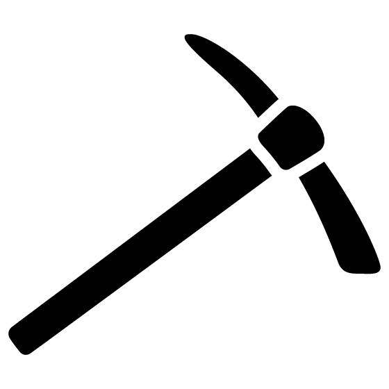 Free Black Pickaxe Icon Vector Png Cad