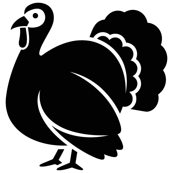 Free Black Turkey Icon Vector Png
