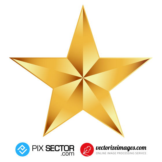 Free Gold Star Vector Clipart