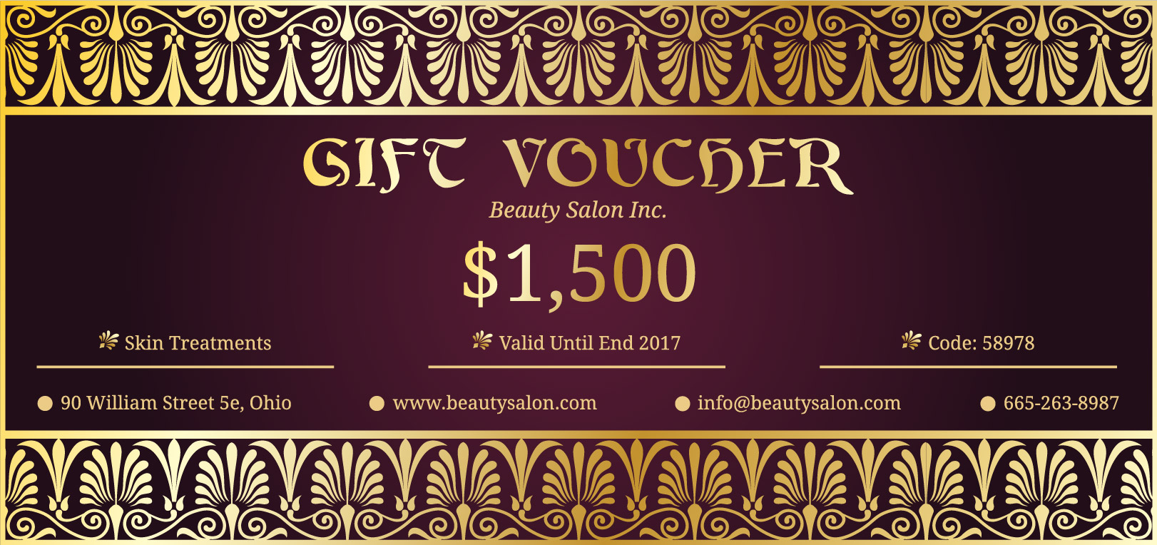 Free Luxury Gift Voucher Vector Template