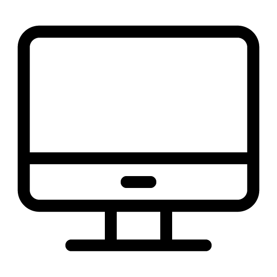 Free Outline Lcd Monitor Icon Vector Png Cad